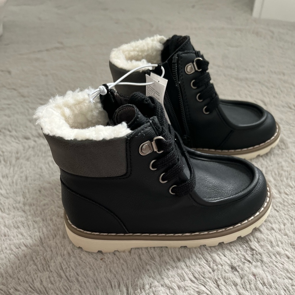Faux-Leather| Toddler | Sherpa-Lined | Boots